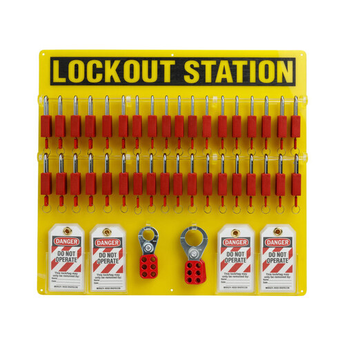 Yellow Lockout/Tagout Kit -.1875" Depth - 23.5" Width - 21.5" Height