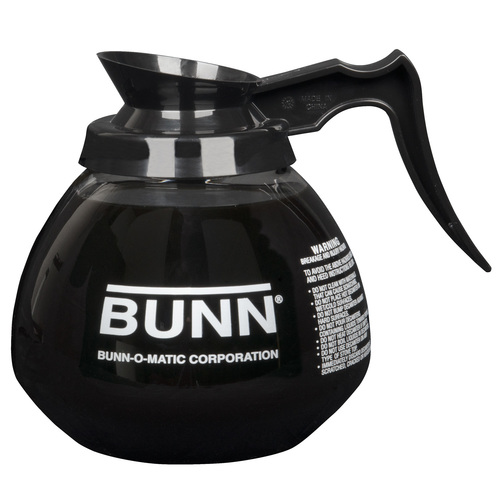 DECANTER COFFEE GLASS 12 CUP BLACK HANDLE