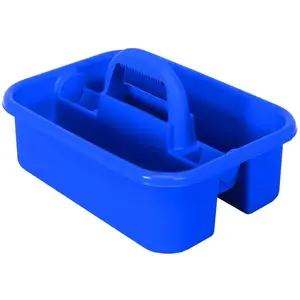 QUANTUM STORAGE SYSTEMS TC-500BL Heavy-Duty Blue Tub Caddy - 13 7/8" Overall Length - 18 3/8" Width - 9" Height