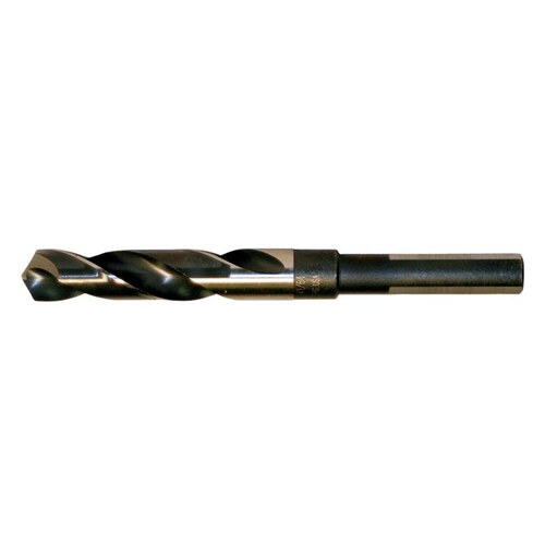 1877 1 3/8" Reduced Shank Drill - Split 118 Point - 3.125" Spiral Flute - Right Hand Cut - 6" Overall Length - High-Speed Steel - 0.5" Shank