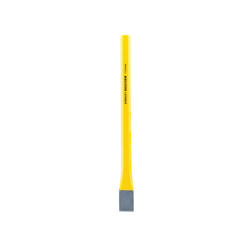 16-291 Cold Chisel, 1 in Tip, 12 in OAL, Vanadium Steel Blade Yellow