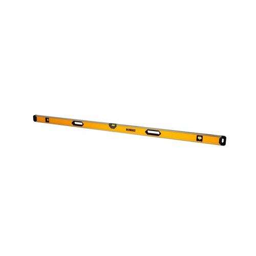 Box Beam Level, 78 in L, 3-Vial, Magnetic, Aluminum, Black/Yellow