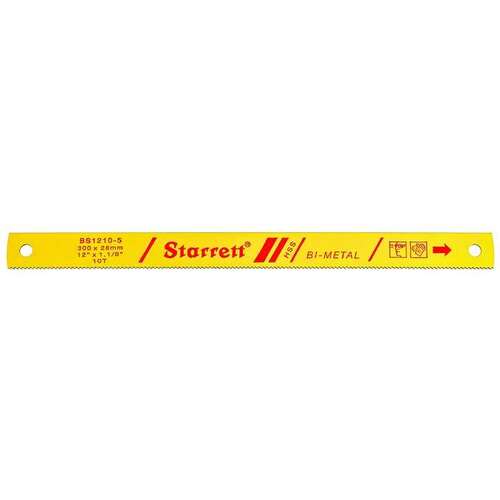Starrett BS1210-5 Power Hacksaw Blade - 1 1/8" Width x.050" Thick - 12" Length - 10 TPI - Bi-Metal