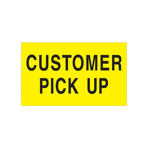 Fluorescent Yellow Semi-Gloss Coated Paper Special Handling Labels - 3" Width - 5" Height