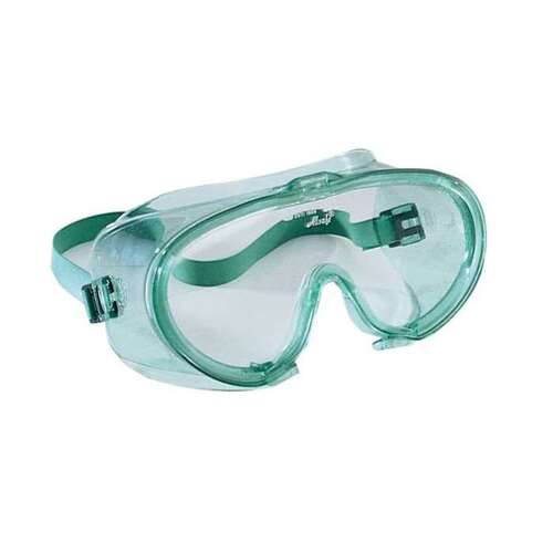 Jackson Safety 16666 SAFETY Series Safety Goggles, Anti-Fog Lens, Polycarbonate Lens, PVC Frame, Green Frame