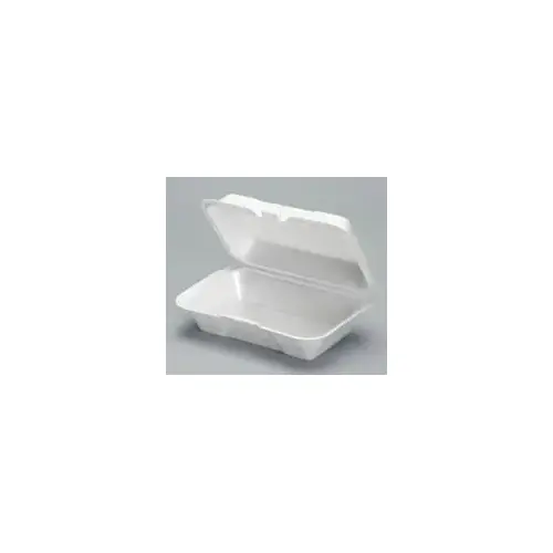 CONTAINER FOAM LARGE HOAGIE WHITE