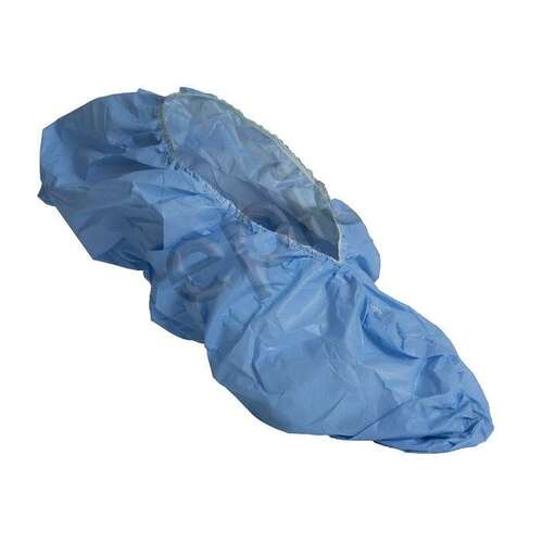 Blue Cleanroom Shoe Covers - ISO Class 5 Rating - Polyethylene/Polypropylene Upper