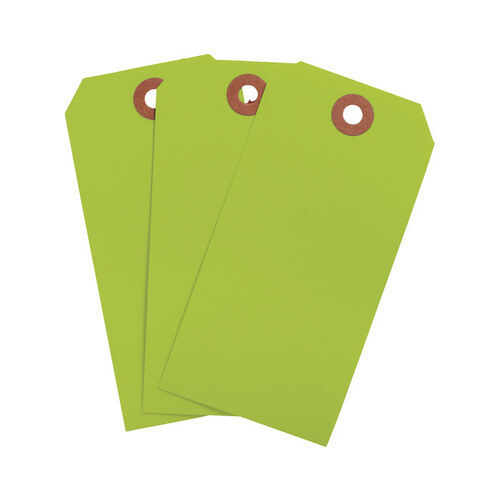 Fluorescent Green Rectangle Cardstock Blank Tag - 2 1/8" 2 1/8" Width - 4 1/4" Height