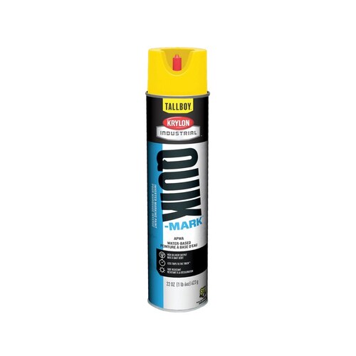 01385 APWA Utility Yellow Paint - 25 oz Aerosol Can - 22 oz Net Weight