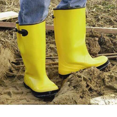 8200 Yellow 9 Waterproof & Rain Boots - 17" Height - Calcium Carbonate/Latex Upper