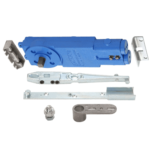 Adjustable Spring Power 7/8" Extended Spindle 90 Degree Non Hold-Open Overhead Concealed Closer With "WDS" Wood Door Side-Load Hardware Package