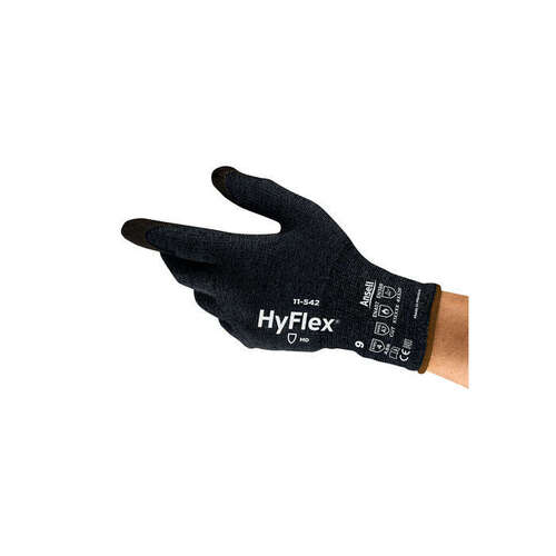 ANSELL 11542 11 Black CutResistant Gloves ANSI A7 Cut Resistance