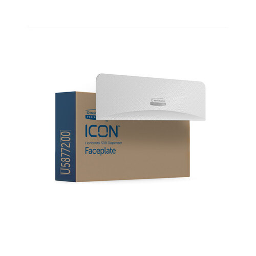 ICON Faceplate (58772), White Mosaic Design, for Coreless Standard Roll Toilet Paper Dispenser Horizontal