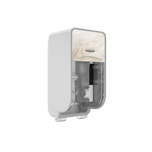 ICON Coreless Standard Roll Toilet Paper Dispenser Vertical (58741), Warm Marble Design Faceplate;