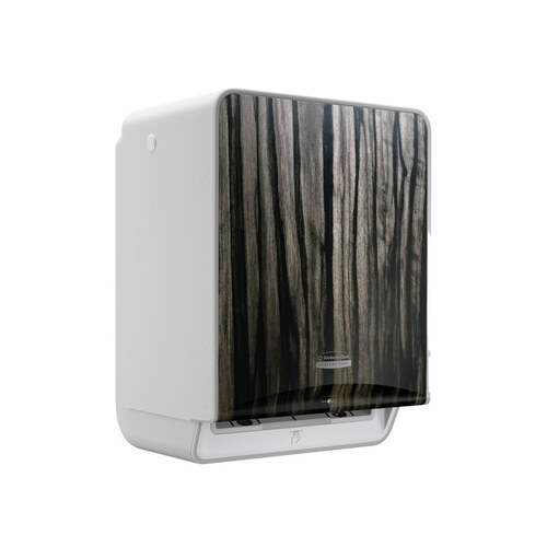 ICON Automatic Roll Towel Dispenser (58750), Ebony Woodgrain Design Faceplate; 1 Dispenser and Faceplate / Case