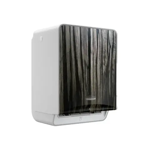 ICONa Automatic Roll Towel Dispenser (58750), Ebony Woodgrain Design Faceplate; 1 Dispenser and Faceplate / Case