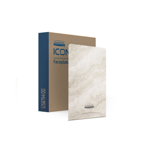 ICON Faceplate (58794), Warm Marble Design, for Automatic Soap and Sanitizer Dispenser; 1 Faceplate / Case
