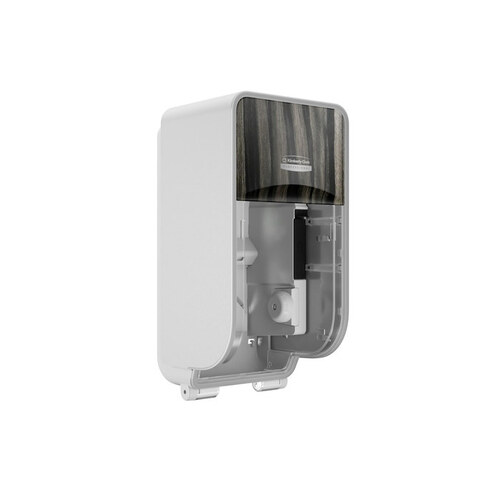 ICON Coreless Standard Roll Toilet Paper Dispenser Vertical (58751), Ebony Woodgrain Design Faceplate;