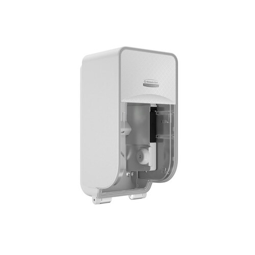 Kimberly-Clark PROFESSIONAL 58711 ICON Coreless Standard Roll Toilet Paper Dispenser Vertical (58711), White Mosaic Design Faceplate;