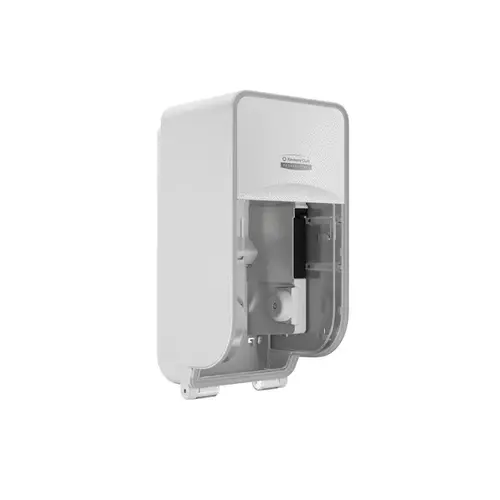 ICONa Coreless Standard Roll Toilet Paper Dispenser Vertical (58711), White Mosaic Design Faceplate;