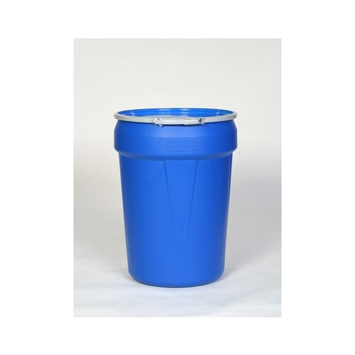 Eagle 1601B Blue High Density Polyethylene 30 gal Spill Containment Drum Metal LeverLock 28