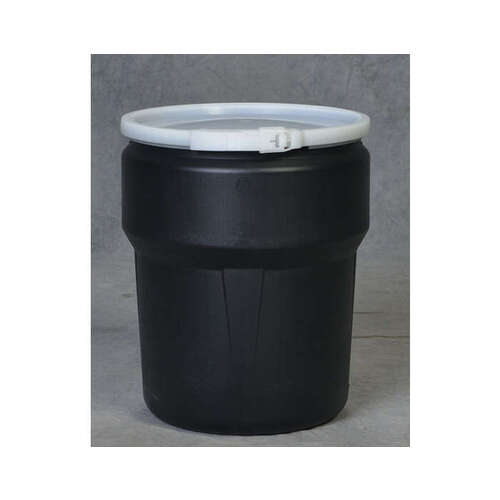 Black High Density Polyethylene 10 gal Spill Containment Drum - 18" Height - 14.125 Overall Diameter