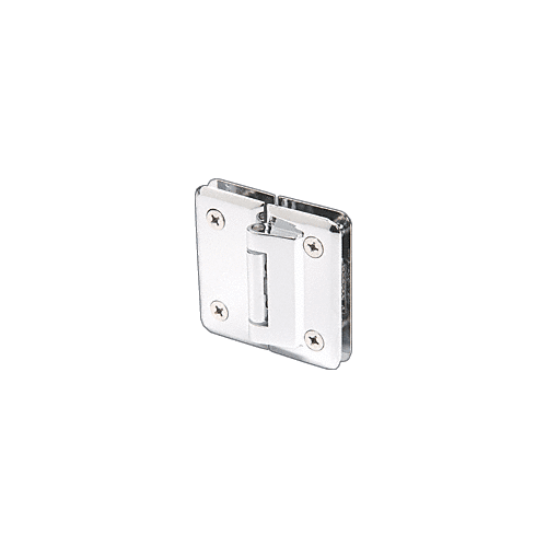 Satin Chrome Petite 182 Series 180 Degree Glass-to-Glass Hinge Swings In Only