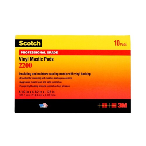 3M SCOTCH 80610087100-XCP10 Black Insulating Pad - 3 1/4" Width x 4 1/2" Length - 125 mil Thick - Electrically & Thermally Insulating - pack of 10