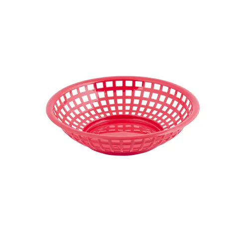 BASKET SERVING ROUND RED 8X2