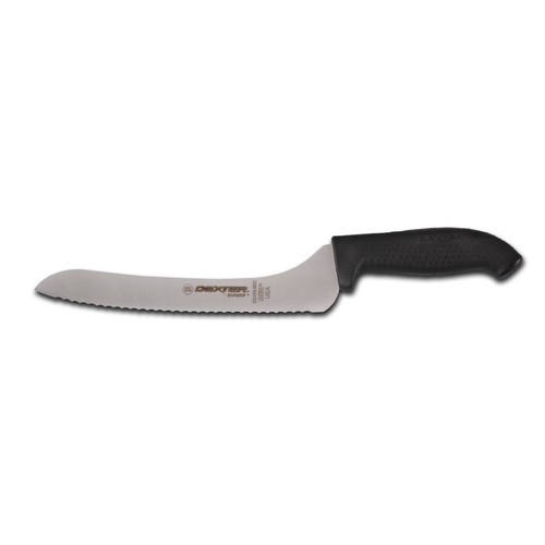 DEXTER-RUSSELL 24423B KNIFE 9 INCH SCALLOPED OFFSET SANDWICH BLACK