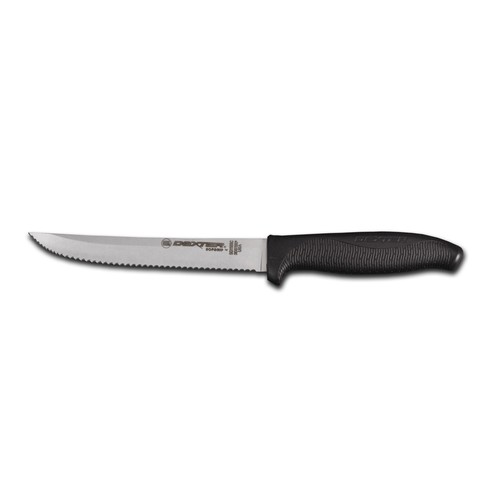 DEXTER-RUSSELL 24213B KNIFE 6 INCH SCALLOPED UTILITY KNIFE BLACK