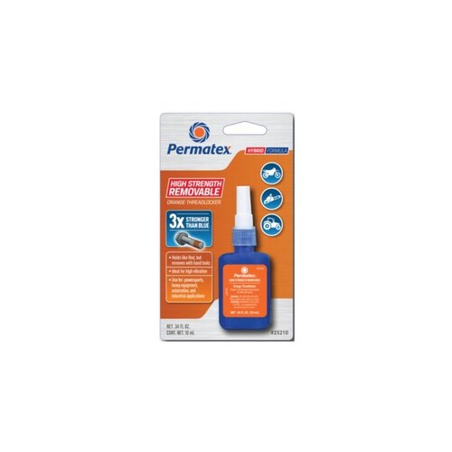 Removable Threadlocker Orange Gel 10 ml Bottle