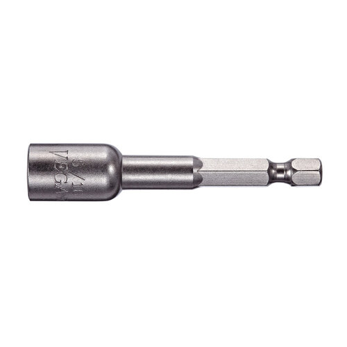 1/2" Magnetic Nutsetter - 1/4 in-Hex Drive - 1 3/4" Length - S2 Modified Steel