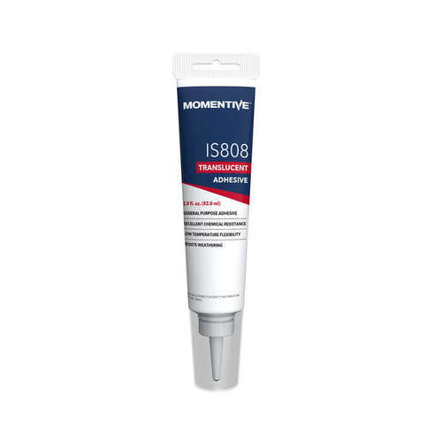 IS800 Adhesive Sealant - Paste 2.8 fl oz Tube - Shore Hardness 23 Shore A, Shear Strength 150 psi, Tensile Strength 300 psi Clear