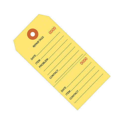 Yellow Repair Tags