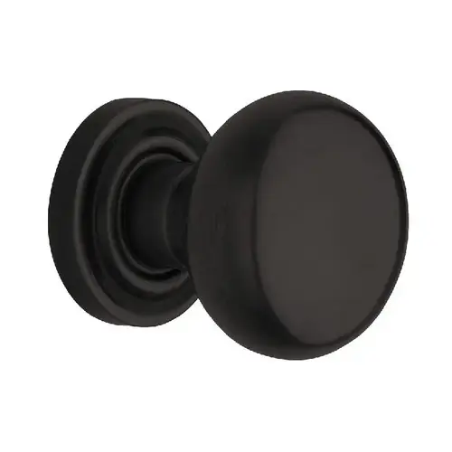 Preconfigured 5000 Knob with 5048 Rose Passage Lock with 2-3/8" Backset and Full Lip Strike Satin Black Finish - Baldwin Quickship Item *