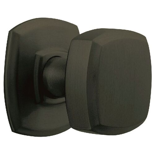 Preconfigured 5011 Knob with 5058 Rose Half Dummy Lock Satin Black Finish - Baldwin Quickship Item *