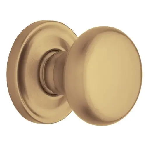 Single Dummy Preconfigured 5015 Knob with 5048 Rose Vintage Brass Finish - Baldwin Quickship Item *