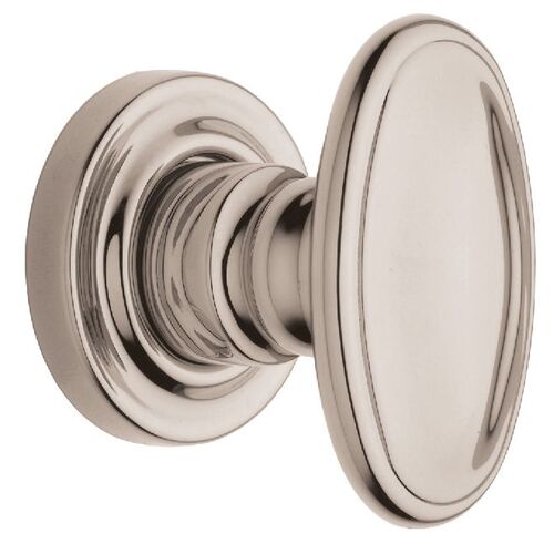 Preconfigured 5057 Knob with 5048 Rose Half Dummy Lock Lifetime Bright Nickel Finish - Baldwin Quickship Item *