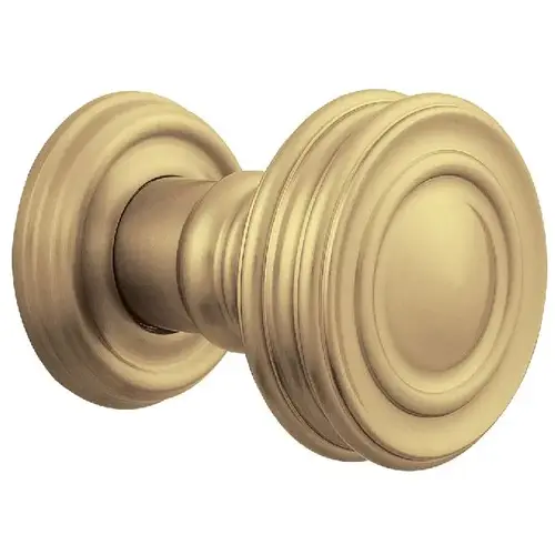 Preconfigured 5066 Knob with 5078 Rose Passage Lock with 2-3/8" Backset and Full Lip Strike Vintage Brass Finish - Baldwin Quickship Item *