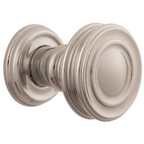 Preconfigured 5066 Knob with 5134 Rose Privacy Lock with 2-3/8" Backset and Full Lip Strike Lifetime Bright Nickel Finish - Baldwin Quickship Item *