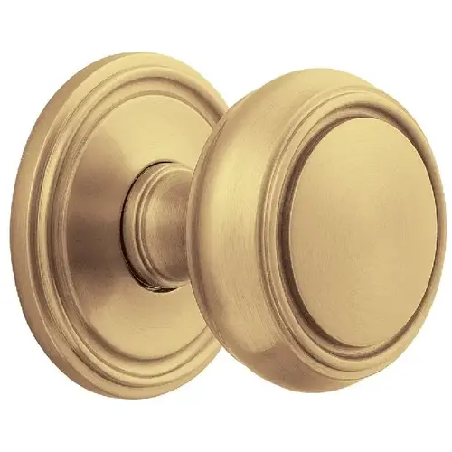 Preconfigured 5068 Knob with 5070 Rose Half Dummy Lock Vintage Brass Finish - Baldwin Quickship Item *