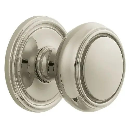 Preconfigured 5068 Knob with 5070 Rose Half Dummy Lock Lifetime Bright Nickel Finish - Baldwin Quickship Item *