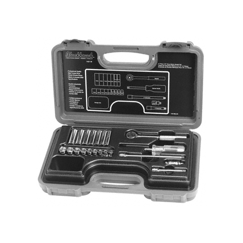 1/4" Drive 21 Piece Metric 6 Point Socket Set