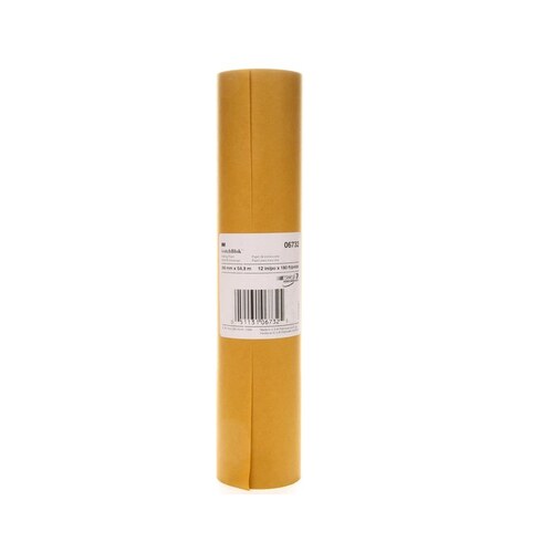 0 Masking Paper, 12 in W x 180 ft L, 0.51 mm THK, Gold