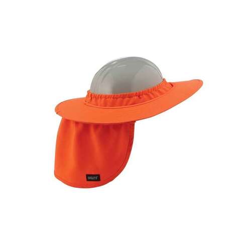 Orange Hard Hat Brim with Shade