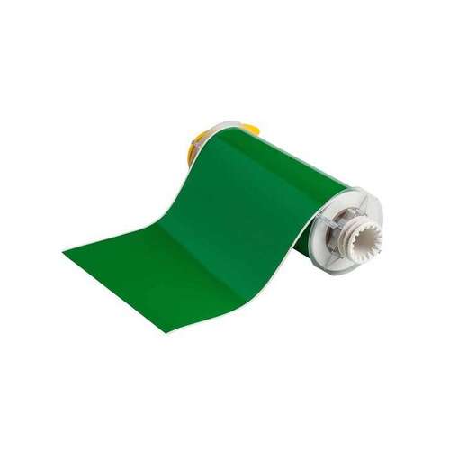 Green Vinyl Continuous Thermal Transfer Printer Label Roll - 8" Width - 50 ft Length - B-595