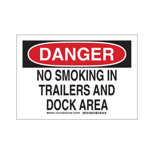B-401 High Impact Polystyrene Rectangle White Restriction Sign - 14" Width x 10" Height