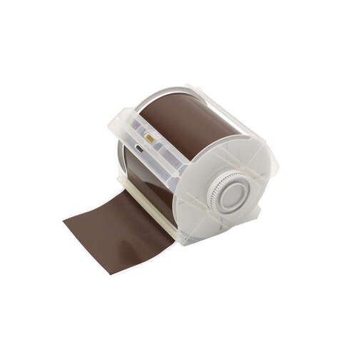 Brady 113135 Brown Vinyl Continuous Thermal Printer Label Roll - Indoor / Outdoor - 4" Width - 100 ft Length -
