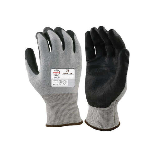 Armor Guys 02-021-2X Excel Black/Gray Polyurethane Cut-Resistant Gloves ...